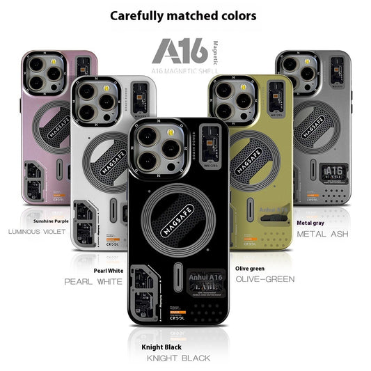 Technology Style Magnetic Suction Trend Frosted Drop-resistant Phone Case