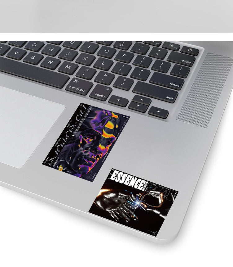 Harajuku Tech Acid Design Poster Sticker