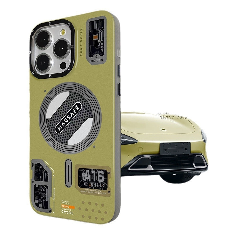 Technology Style Magnetic Suction Trend Frosted Drop-resistant Phone Case